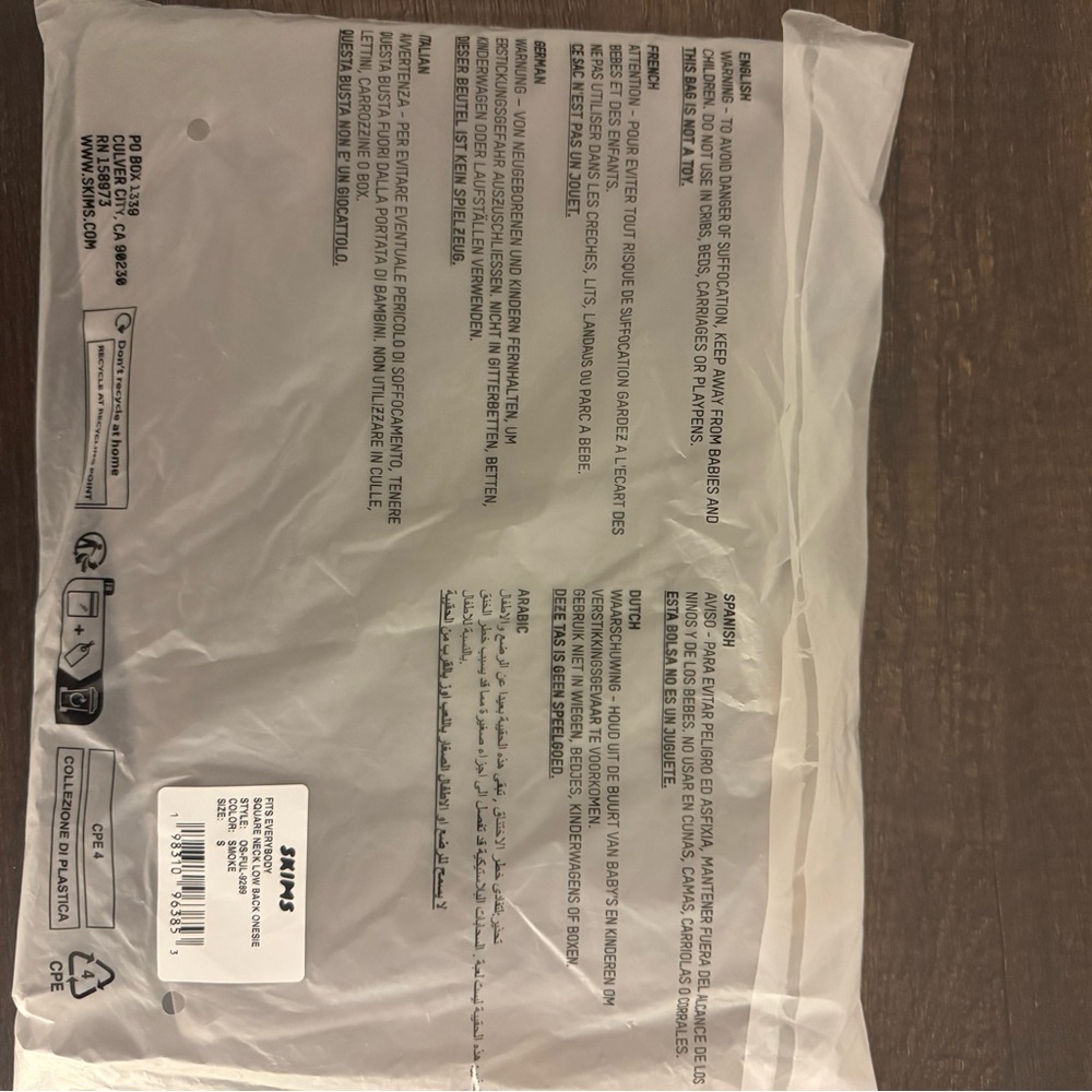 SKIMS FITS EVERYBODY LOW BACK ONESIE - SMOKE - Picture 6 of 6